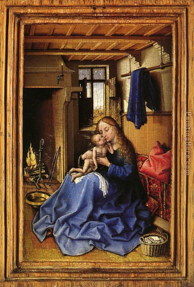 Virgin and Child in an Interior painting - Robert Campin Virgin and Child in an Interior art painting
